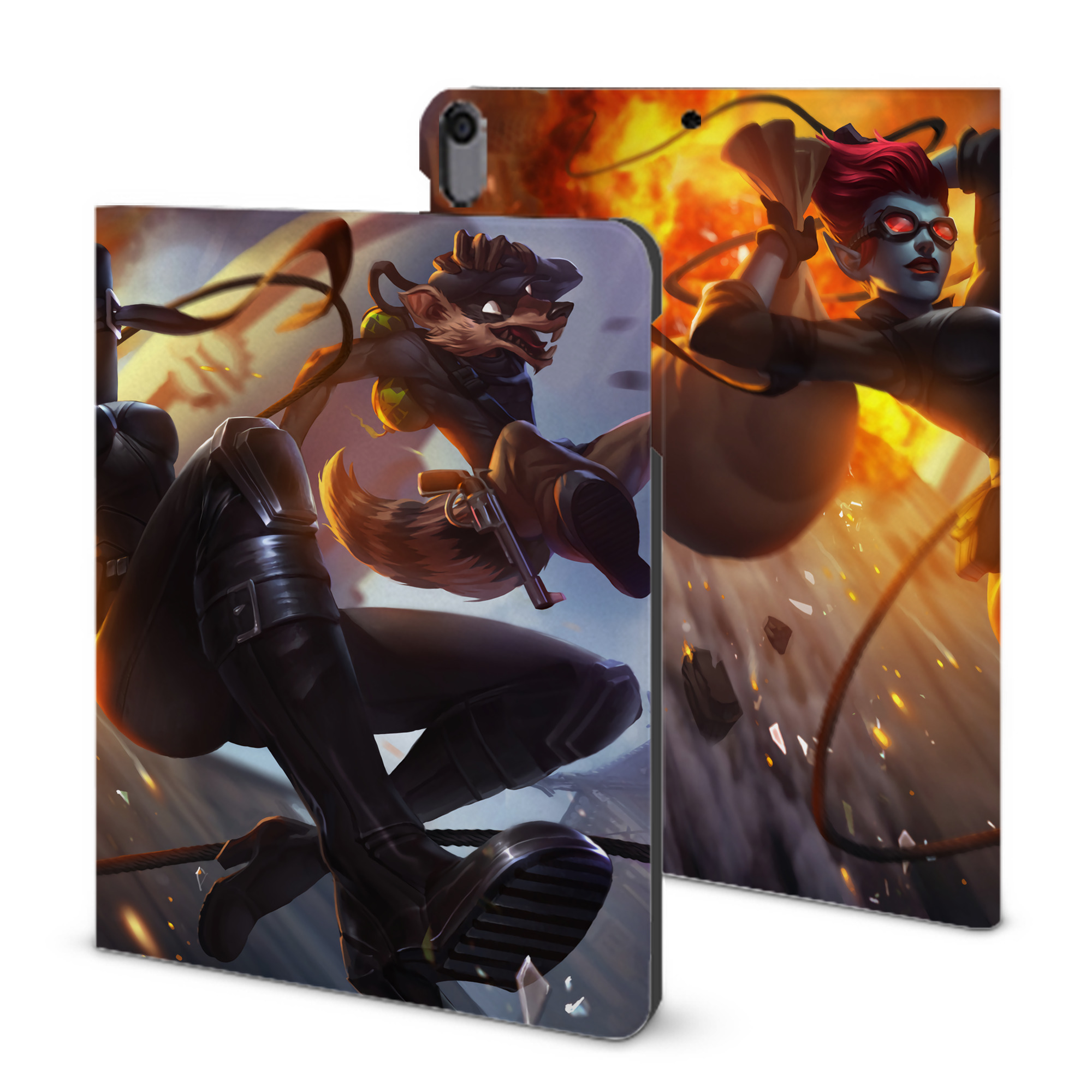 （画像用） リーグ・オブ・レジェンド League of Legends LOL IPad ケース ブック型 PUレザー TPU 耐衝撃 軽量 薄型 ペン収納なし 全面保護 IPad 各モデル対応